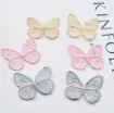 aplique bordado modelo mariposas 40mms por 20 unidades multicolor 3