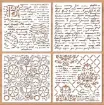 stencil plantilla 20x20cms modelo vintage 4 modelos diferentes por unidad 0
