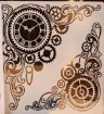 stencil plantilla 20x20cms modelo relojes steampunk 0