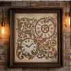 stencil plantilla 20x20cms modelo relojes steampunk 1