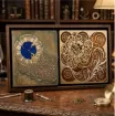 stencil plantilla reutilizable 20x20cms modelo relojes steampunk 1