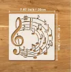 stencil plantilla reutilizable 20x20cms modelo notas musicales 4 modelos diferentes precio unitario 1