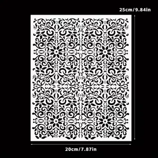 stencil plantilla reutilizable 25x20cms modelo biblioteca vintage 0
