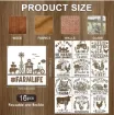 stencil plantilla reutilizable 20x20cms modelo carteles vintage 16 modelos diferentes precio unitario 1