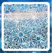 stencil plantilla reutilizable 30x30cms modelo flores margaritas 0