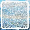 stencil plantilla reutilizable 30x30cms modelo flores margaritas 1