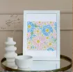 stencil plantilla reutilizable 30x30cms modelo flores margaritas 2