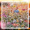 stencil plantilla reutilizable 20x20cms modelo flores margaritas 0