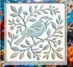 stencil plantilla reutilizable 15x15cms modelo pajarito rama 1