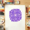 stencil plantilla reutilizable 15x15cms modelo espirales 2