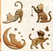 stencil plantilla reutilizable 15x15cms modelo gatos adorables 0