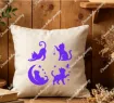 stencil plantilla reutilizable 15x15cms modelo gatos adorables 2
