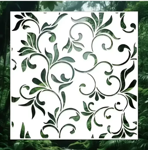 stencil plantilla reutilizable 15x15cms modelo patron damasco 0