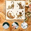 stencil plantilla reutilizable 15x15cms modelo gatos adorables 3