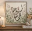 stencil plantilla reutilizable 20x20cms modelo gatos floral 4 modelos diferentes precio unitario 5