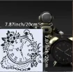 stencil plantilla reutilizable 20x20cms modelo relojes engranajes 9 modelos diferentes precio unitario 3
