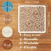 stencil plantilla reutilizable 30x30cms modelo flores margaritas 4