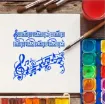 stencil plantilla reutilizable 20x20cms modelo notas musicales 4 modelos diferentes precio unitario 5
