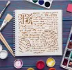 stencil plantilla reutilizable 20x20cms modelo vintage 4 modelos diferentes por unidad 3