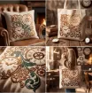 stencil plantilla reutilizable 20x20cms modelo relojes steampunk 4