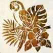stencil plantilla reutilizable 15x15cms modelo loro tropical 0