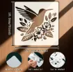 stencil plantilla reutilizable 15x15cms modelo picaflor colibri floral 1