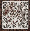 stencil plantilla reutilizable 20x20cms modelo patron floral damasco 1