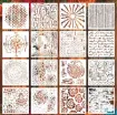 stencil plantilla reutilizable 15x15cms modelo texturas vintage x16 motivos diferentes precio unitario 0