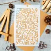 stencil plantilla reutilizable 20x12 5cms modelo numeros vintage 1