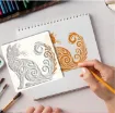 stencil plantilla reutilizable 15x15cms modelo gato decorativo 2