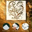stencil plantilla reutilizable 15x15cms modelo mariposas corazones 1