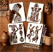 stencil plantilla reutilizable medida 21x15cms modelo tribal africanas x6 motivos precio unitario 1