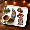 stencil plantilla reutilizable medida 21x15cms modelo tribal africanas x6 motivos precio unitario 2