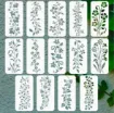 stencil plantilla 30x15cms modelos guarda floral 14 modelos diferentes precio unitario 0