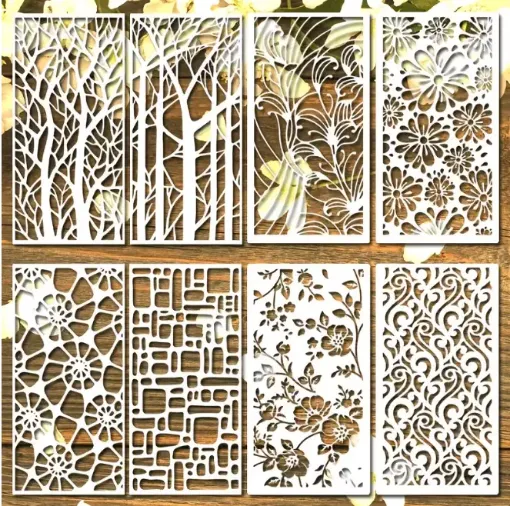 stencil plantilla reutilizable 24x12cms modelo texturas x8 motivos diferentes precio unitario 0
