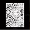 stencil plantilla reutilizable 20x15cms modelo relojes vintage 0