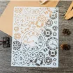 stencil plantilla reutilizable 20x15cms modelo relojes vintage 1