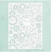 stencil plantilla reutilizable 20x15cms modelo relojes vintage 2