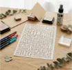 stencil plantilla reutilizable 22x15cms modelo palabras ingles felicidad 2