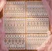 stencil plantilla reutilizable medida 21x15cms modelo guardas finas x6 motivos precio unitario 0