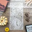stencil plantilla reutilizable 25x12cms modelo relojes vintage 1