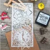 stencil plantilla reutilizable 25x12cms modelo relojes vintage 2