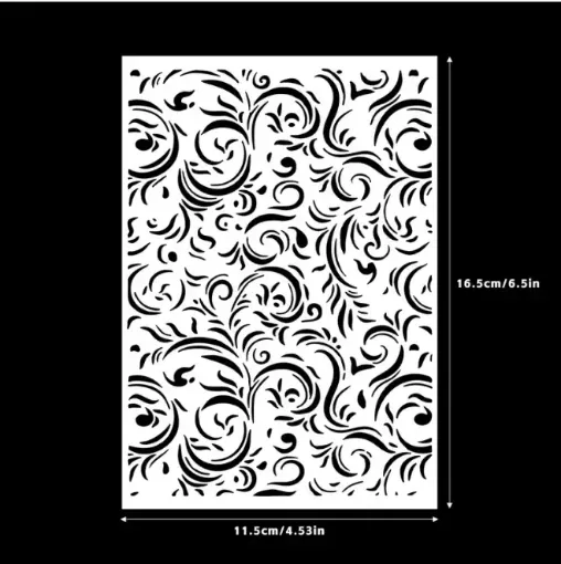 stencil plantilla reutilizable 16 5x11 5cms modelo vid romantica vintage 0