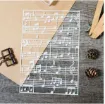 stencil plantilla reutilizable 16 5x11 5cms modelo partitura notas musicales 2