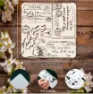stencil plantilla reutilizable 15x15cms modelo postal vintage plumin 1