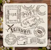 stencil plantilla reutilizable 15x15cms modelo sellos postal vintage 0