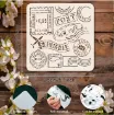 stencil plantilla reutilizable 15x15cms modelo sellos postal vintage 1
