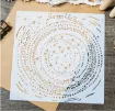 stencil plantilla reutilizable 15x15cms modelo textura estrellas vortices 1
