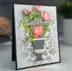 stencil plantilla reutilizable 15x15cms modelo floral romantivo vintage 2