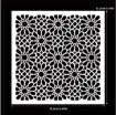 stencil plantilla reutilizable 15x15cms modelo floral margaritas 0